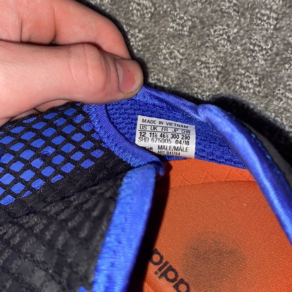 Blue and black Mesh Adida Shoes - Picture 3 of 3